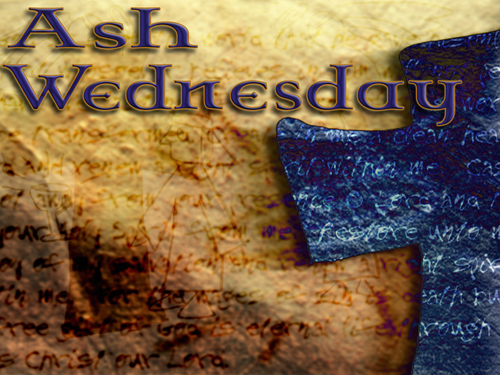 Graphic of Ash Wednesday Service