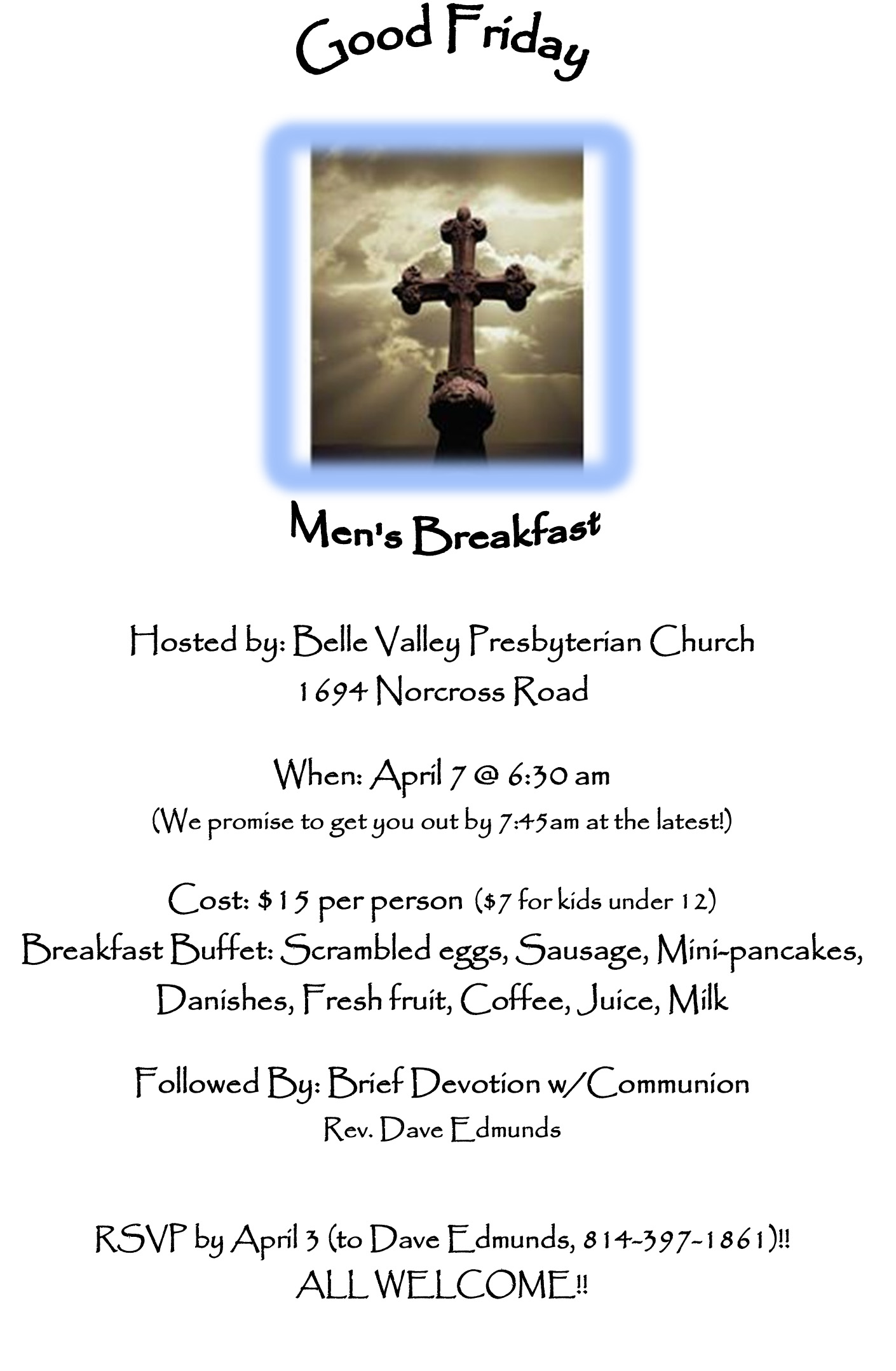 Good Friday Breakfast Invitation